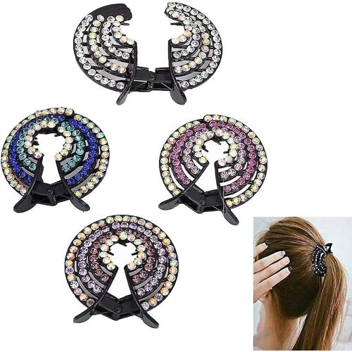 Lot De 4 Pinces À Cheveux Élégantes Pour Queue De Cheval, Pour Filles Et Femmes ¿ Épingles À Cheveux Perlées Élégantes Pour Des Coiffures Polyvalentes 