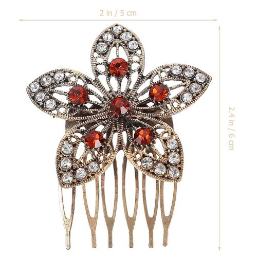 Lot De 5 Peignes À Cheveux Vintage Dorés ¿ Élégants Peignes Décoratifs Pour Femmes Et Filles, Parfaits Pour Toutes Les Occasions