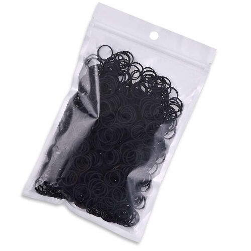 1 000 Mini Élastiques Noirs Pour Cheveux D'enfants ¿ Élastiques Souples Pour Tresses, Dreadlocks Et Coiffures De Mariage