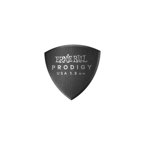 Ernie Ball 9332 - Médiators Prodigy Sachet De 6 Noir Bouclier Large 1,5mm