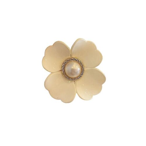 Pince À Cheveux Élégante En Forme De Fleur Avec Pinces En Perles ¿ Élastique Queue De Cheval En Résine Durable Pour Femme ¿ Parfait Pour Toutes Les Occasions 