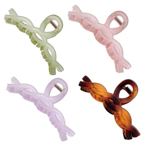 Pinces À Cheveux Élégantes Et Grandes Pour Femmes - Tenue Forte, Acrylique Durable, Parfaites Pour Tous Types De Cheveux Et Toutes Occasions 