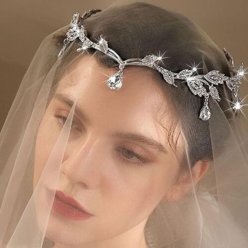 Serre-Tête De Mariée Élégant En Cristal Avec Pendentif Goutte ¿ Accessoire De Coiffure Idéal Pour Les Mariées Et Les Occasions Spéciales