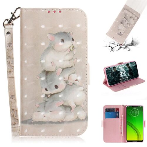 Motorola Moto G7 Power Coque, Saturcase Beau 3d Motif Pu Cuir Magnétique Flip Portefeuille Support Porte-Carte Protecteur Coque Housse Étui Avec Dragonne Pour Motorola Moto G7 Power (Td-7)