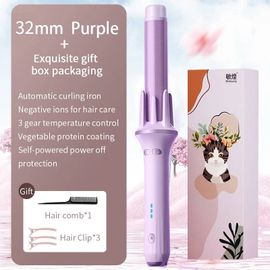 Bigoudi 28/32mm Automatique Grande Vague Appareils De Coiffure Fer À Friser Électrique Température Réglable Outil De Coiffure Pour Les Cheveux.32mm Purple.L'ua
