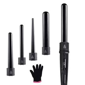 Ytseazn-Fer À Friser Professionnel Interchangeable,Affichage Lcd,Ensemble De Bigoudis 5 En 1,Friser Les Cheveux Interchangeable--St-103-Black