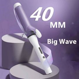 Ytseazn-40mm Baril De Friser Chauffage Rapide Fers À Friser Tourmaline Fer À Friser En Céramique Grand Bigoudi Électrique Cheveux--Violet