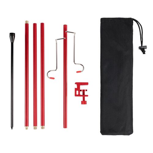 Lanterne Poteau Cintre Lanterne Pliante Support Double-Crochet Camping Lampe Porte