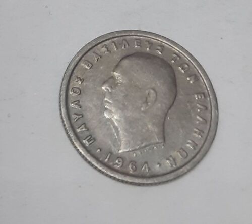 50 Lepta Drachmes Grèce Roi Paul Ier 1964 Gc_20