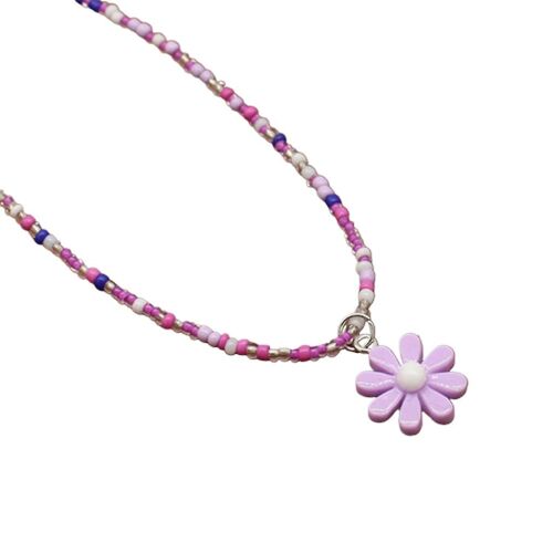 Daisy Seed Bead Short Sunflower Collier Summer Rice Bead Collier Bijoux