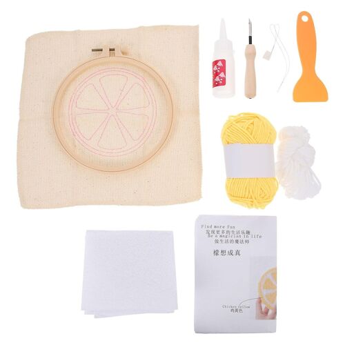 Kit De Broderie À L'aiguille Perforatrice Diy - Créez Des Sous-Verres Personnalisés Avec Cadre En Bois Et Aiguille Perforatrice Pour Enfants Et Débutants
