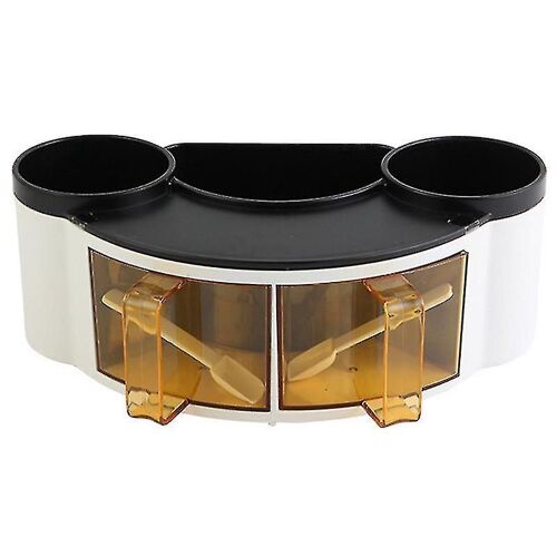 Étagère À Épices Et Porte-Couteaux Multifonction ¿ Organiseur De Cuisine Jaune Pour Ustensiles, Condiments Et Plus Encore