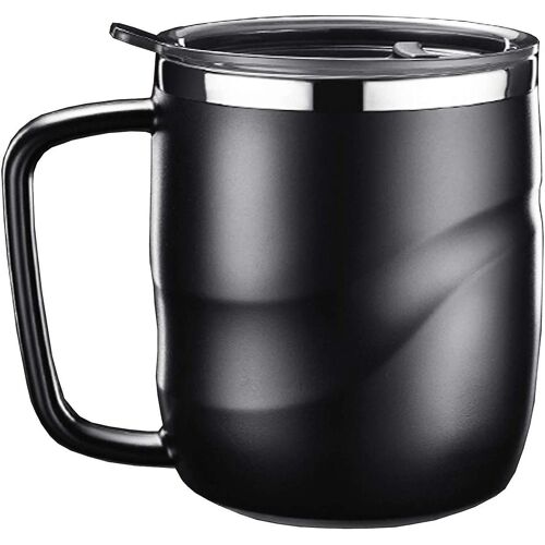 Tasse À Café Isotherme En Acier Inoxydable De Qualité Supérieure Avec Couvercle Et Poignée ¿ Idéale Pour La Maison Et L'extérieur