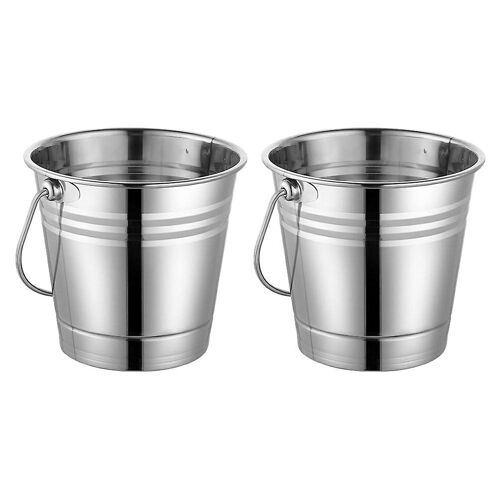 Ensemble De Seaux À Glace En Acier Inoxydable De Qualité Supérieure - 2 Seaux À Champagne Et À Bière Durables Pour Fêtes Et Bars