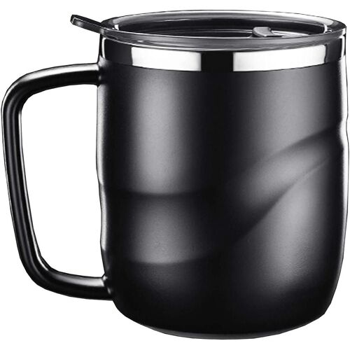 Tasse À Café Isotherme En Acier Inoxydable De Qualité Supérieure Avec Couvercle Et Poignée ¿ Idéale Pour La Maison Et L'extérieur