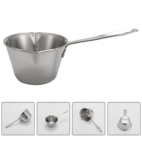 Mini Pot À Beurre En Acier Inoxydable Avec Double Bec Verseur - Parfait Pour Le Chocolat, Le Fromage Et Plus Encore !
