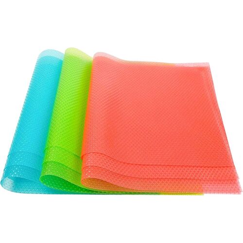 Lot De 9 Tapis De Réfrigérateur Lavables ¿ Tapis Colorés Pour Réfrigérateur, Armoires Et Tiroirs ¿ Écologiques Et Antidérapants