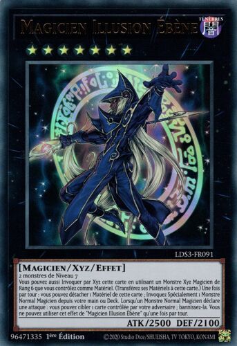 Yu-Gi-Oh! - Magicien Illusion Ebène - Lds3-Fr091 - Ultra Rare - Titre Doré
