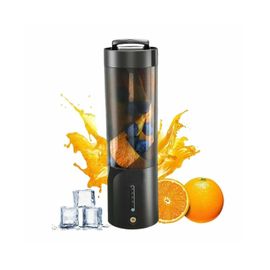 Mini mixeur portable 450 ml - Rechargeable par USB pour smoothies et milkshakes, idéal pour les voyages, la salle de sport et le bureau - Noir
