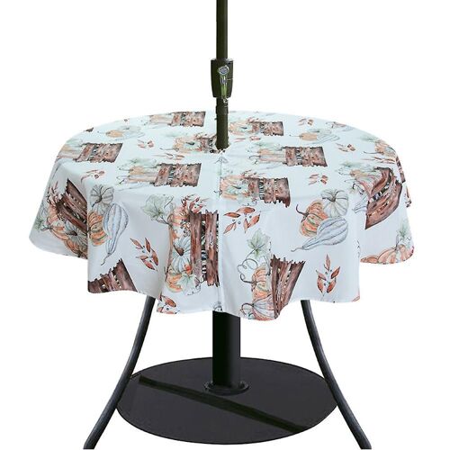 Nappe Imperméable À Fermeture Éclair Avec Trou Pour Parapluie ¿ Idéale Pour Les Restaurants, Les Pique-Niques Et Les Événements En Plein Air