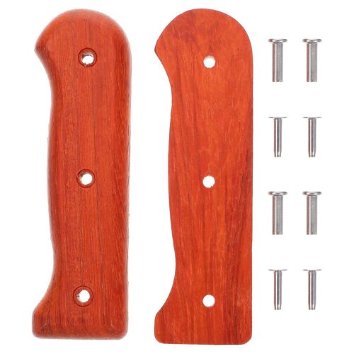 Manche De Coupe Ergonomique En Bois Pour Cuisine Et Atelier - Durable, Facile À Installer, Prise En Main Confortable, 2 Plaques Incluses