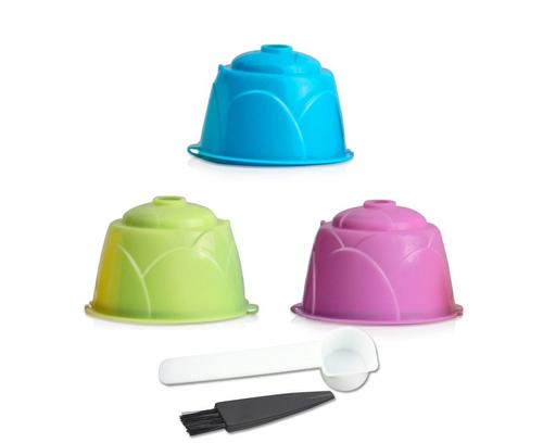 Capsules de café réutilisables pour Dolce Gusto - Lot de 3 filtres remplissables, solution café écologique et économique
