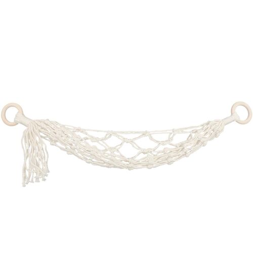 Hamac Élégant En Coton Pour Fruits Et Légumes ¿ Panier De Rangement Compact Pour La Cuisine Et La Décoration Intérieure ¿ Beige