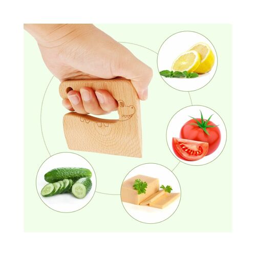 Ensemble De Couteaux De Cuisine Pour Enfants - 10 Couteaux En Plastique Sûrs Pour Les Tout-Petits - Ustensiles De Cuisine Ergonomiques, Réutilisables Et Amusants Pour Les Enfants