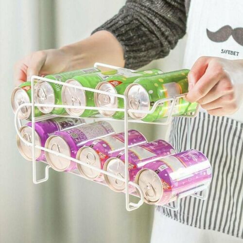 Support De Canette En Fer Durable Avec Design Roulant - Support De Rangement De Boissons Peu Encombrant Pour Cuisine, Garde-Manger Ou Réfrigérateur