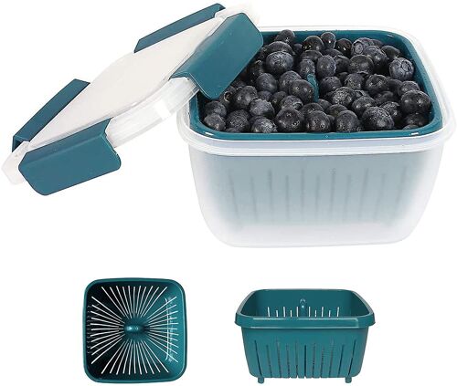 Récipients De Conservation De Fruits Frais Avec Passoires - Sans Bpa, Étanches, Parfaits Pour Les Baies, Les Raisins Et Plus Encore !