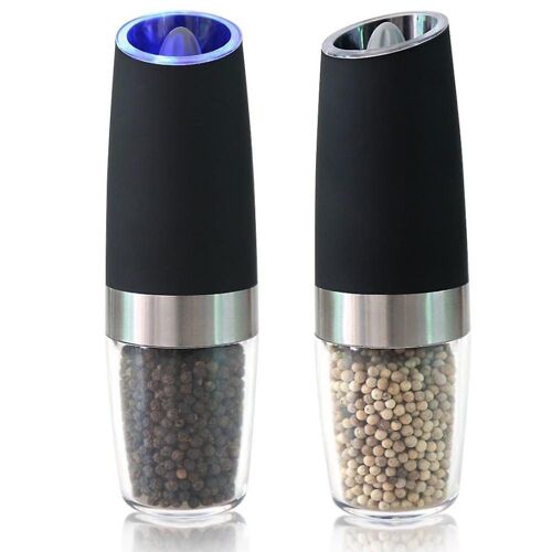 Ensemble de moulins à sel et à poivre électriques automatiques avec réglage de la grosseur et éclairage LED - Un indispensable pour la cuisine