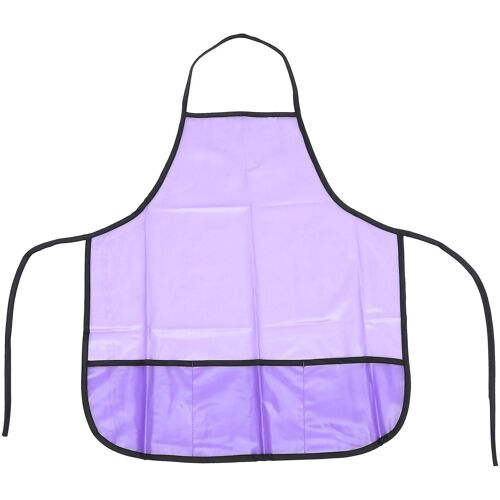 Cape de barbier violette de qualité supérieure - Tablier de teinture capillaire résistant à l'huile pour la coiffure et le coiffage - Fournitures de salon en PVC durable