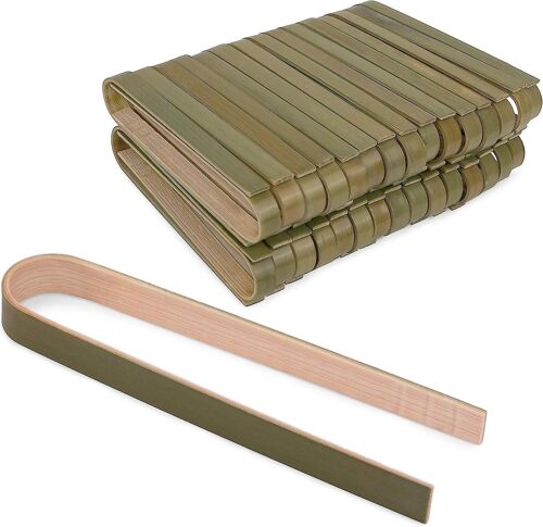 Mini-Pinces Écologiques En Bambou ¿ 60 Pièces. Pinces De Cuisine Durables Pour Servir Du Pain, Des Fruits Et Du Fromage.