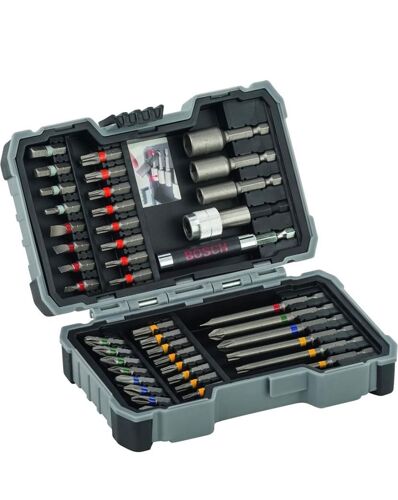 Bosch Professional 43 pièces Coffrets d'embouts de vissage Extra Hard (PH, PZ, SL, T, TH-Bit, Accessoires Perforateurs et Visseuses) [Classe énergétique A] 