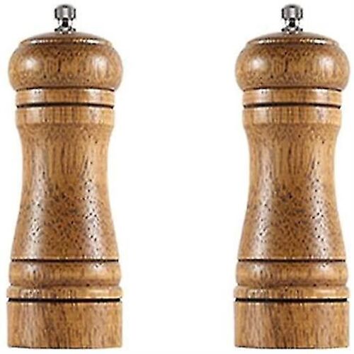 Ensemble Moulin À Poivre Et Moulin À Sel Réglable En Bois - Lot De 2 Avec Noyau En Céramique Pour Épices Fraîches - Rechargeable Et Élégant
