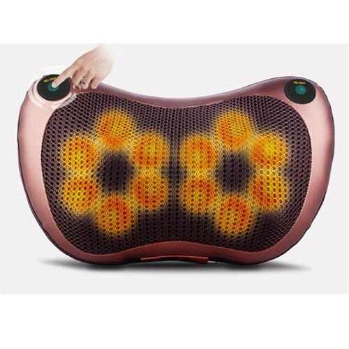 Coussin De Massage Shiatsu Avec 12 Rouleaux 3d Masseur Oreiller De Pétrissage Fonction Chauffante Relaxation Dos Cou Cervicale Nuque Epaule Jambe Abdomen Ventre Lombaire Mollets Bureau Domicile Voitur