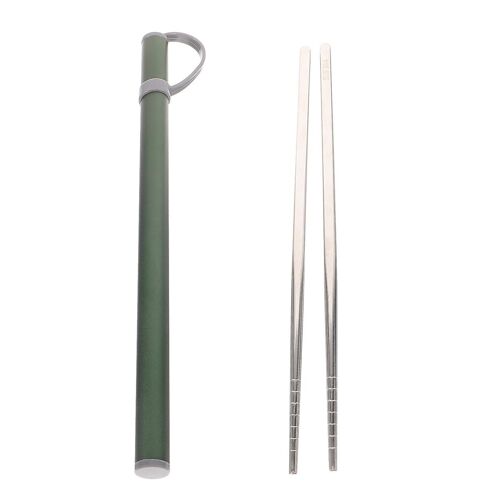 Baguettes De Voyage Portables En Acier Inoxydable Avec Étui ¿ Ustensiles Durables Pour Les Repas En Plein Air