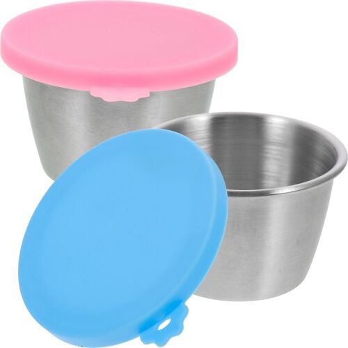 Lot De 2 Gobelets À Sauce Portables En Acier Inoxydable ¿ Récipients Légers Pour L'extérieur, Les Pique-Niques Et La Maison