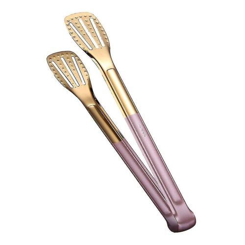 Pince à steak SUXM - Pince à barbecue en acier inoxydable de qualité supérieure pour griller, servir et cuisiner - Or rose élégant