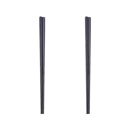 Baguettes Carrées En Acier Inoxydable De Qualité Supérieure - Électroplaquées, Ergonomiques, Antirouille, Lavables Au Lave-Vaisselle - Lot De 2