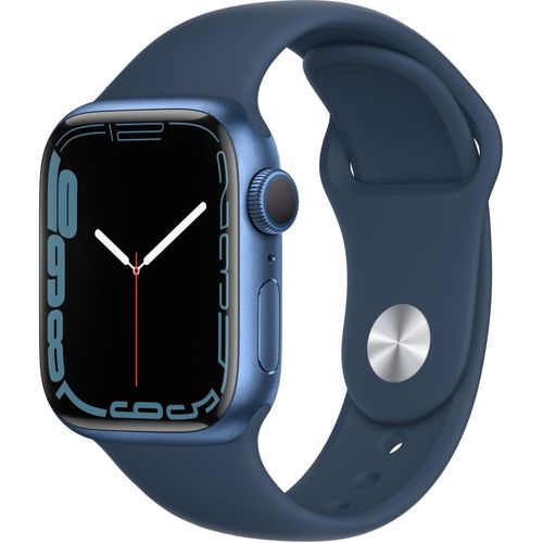 Apple Watch Series 7 (GPS) - Boitier 41 mm Aluminium Bleu avec Bracelet Sport Bleu