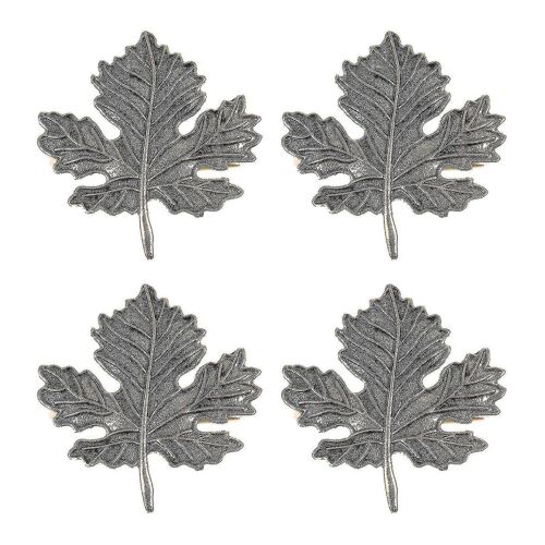 Ronds De Serviette Élégants En Feuille D'érable - Lot De 4 Pour Décoration De Table De Thanksgiving Et Des Fêtes