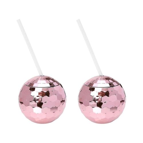 Lot De 2 Verres À Cocktail Scintillants En Forme De Boule Disco ¿ Verres À Vin Élégants Pour La Maison, Le Bar Et Les Fêtes