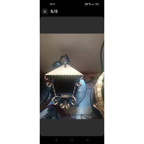 Ancien Lustre En Fer Forgé