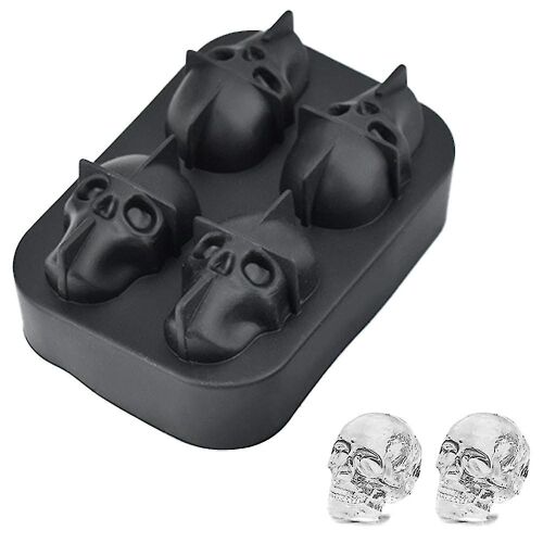 Bacs À Glaçons En Forme De Tête De Mort ¿ Lot De 2 Moules Empilables Réutilisables Pour Whisky, Cocktails Et Friandises Glacées Amusantes