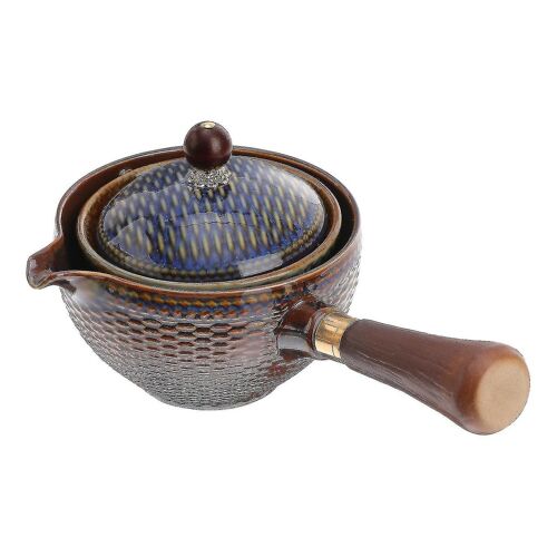 Service À Thé Élégant En Céramique Avec Théière À Poignée Latérale, Tasse À Thé Et Filtre - Parfait Pour Les Amateurs De Thé Et Les Cadeaux