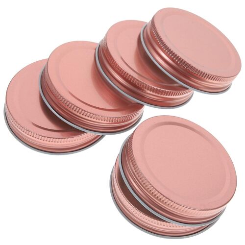 Lot De 12 Couvercles De Bocaux Mason En Or Rose ¿ Couvercles De Mise En Conserve Durables Pour Bocaux De 70 Mm, Résistants À La Chaleur Et Polyvalents