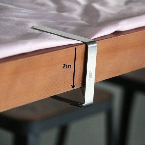 Pinces À Nappe D'extérieur Durables - Lot De 12, Adaptées Aux Tables De 5 Cm D'épaisseur, En Acier Inoxydable Résistant À La Rouille, Faciles À Utiliser