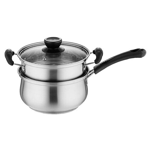 Marmite À Nouilles Et À Lait En Acier Inoxydable 304 Durable Avec Couvercle Et Cuiseur Vapeur - Outil De Cuisine Polyvalent Indispensable Pour La Cuisine À Domicile