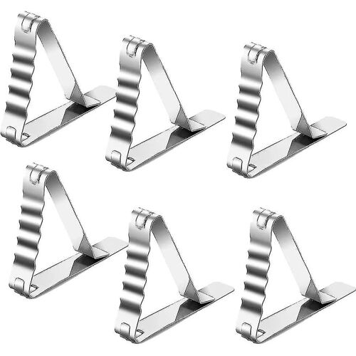 Lot De 6 Pinces À Nappe En Acier Inoxydable - Durables, Résistantes À La Rouille, Légères Et Élégantes Pour Toutes Les Occasions